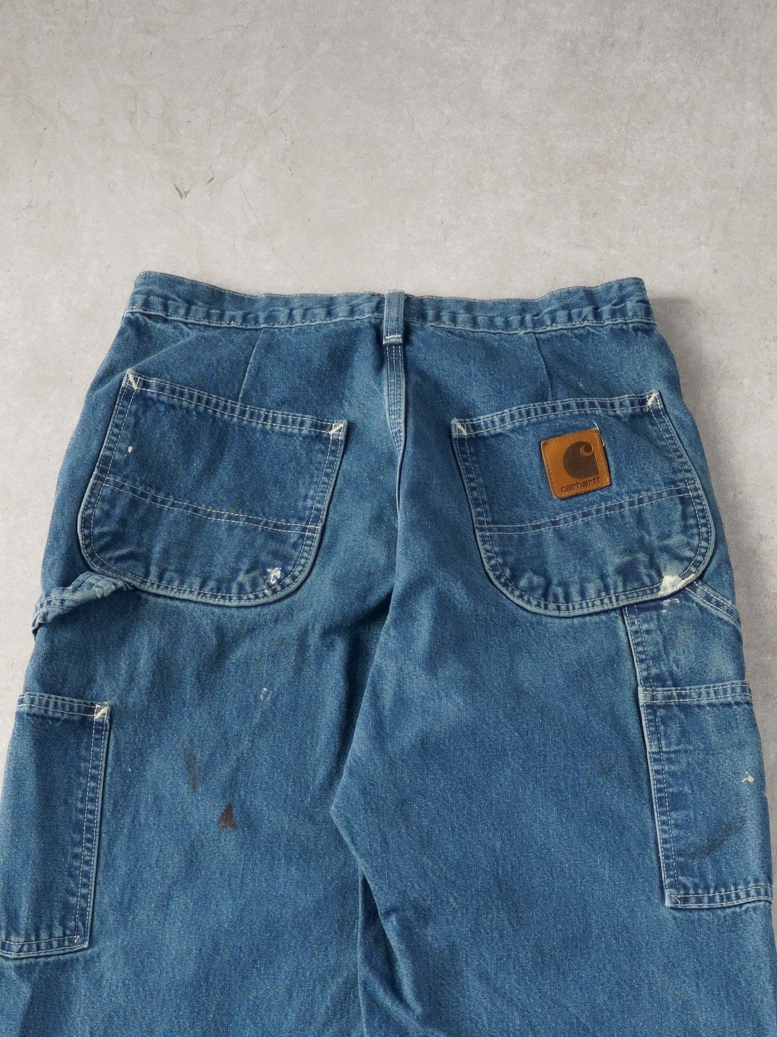 Vintage 90s Blue Carhartt Dungeree Fit Carpenter Pants (28x30)