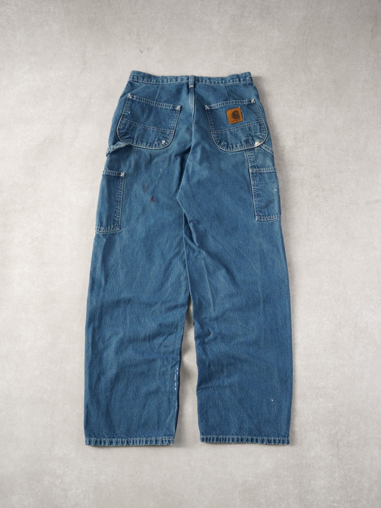Vintage 90s Blue Carhartt Dungeree Fit Carpenter Pants (28x30)