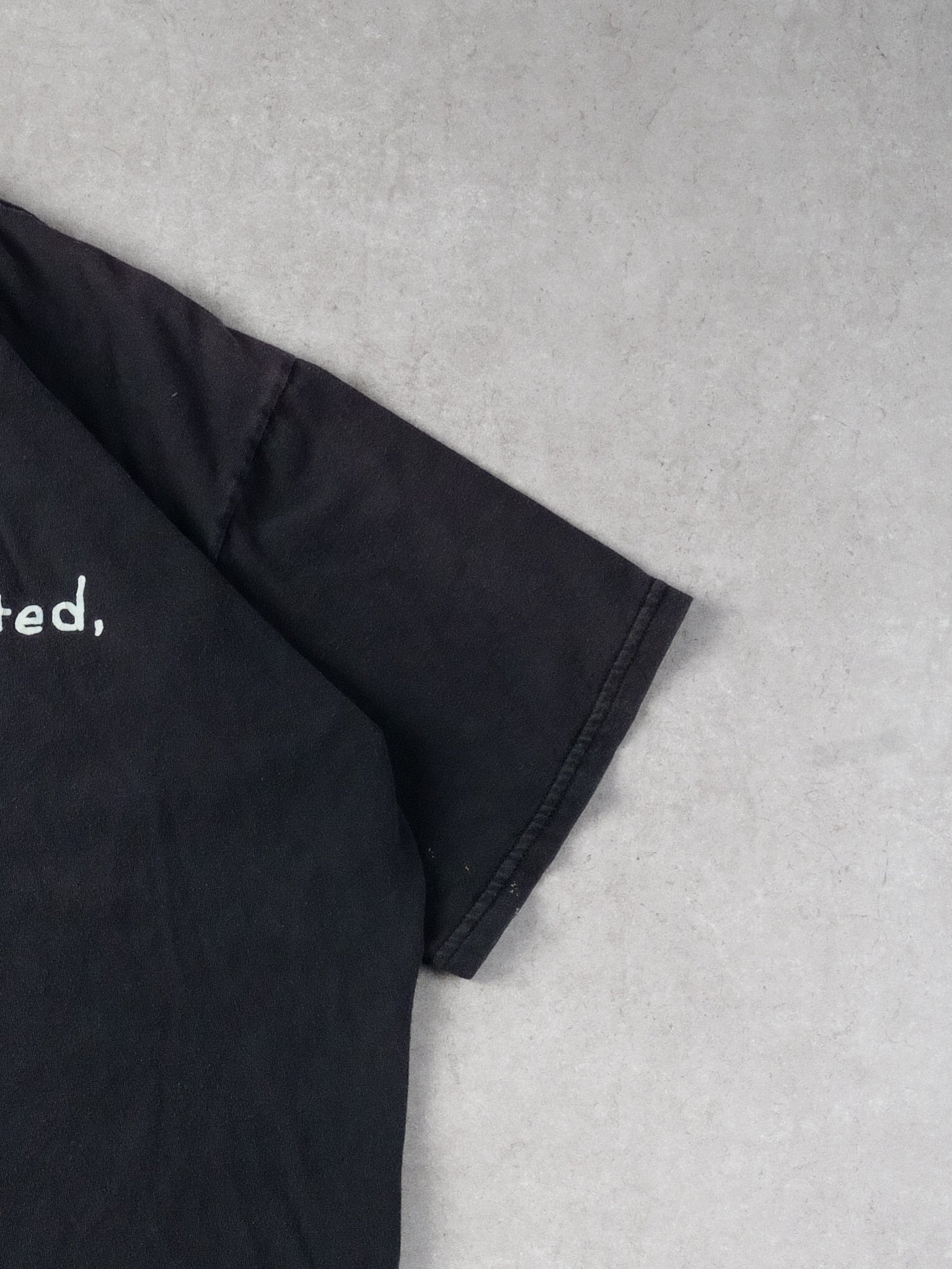 Vintage 97' Washed Black "Sorry if I Looked Internested I'm Not" Tee (L)