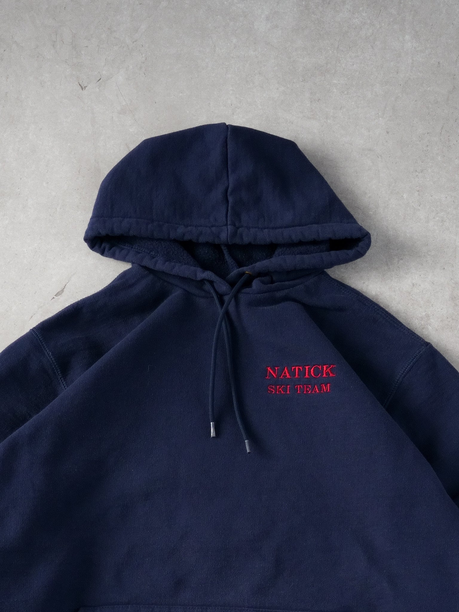Vintage 90s Navy Blue Carhartt Natick Skii Team Hoodie (M)