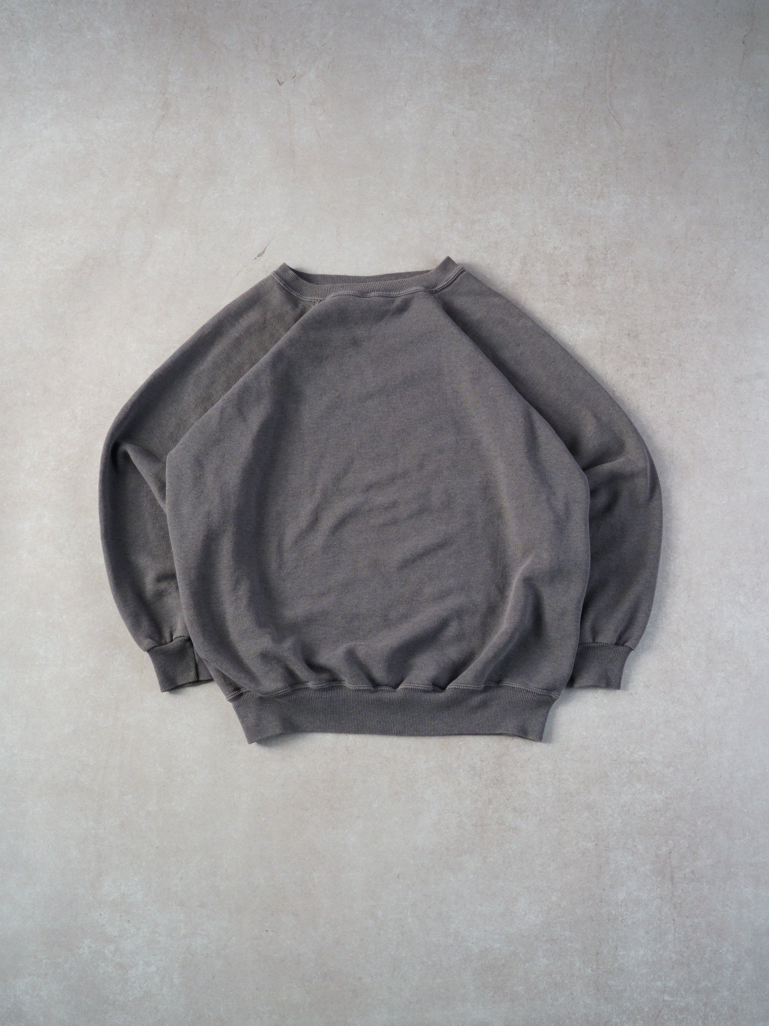 Vintage 90s Washed Grey Hanes Blank Crewneck (L)