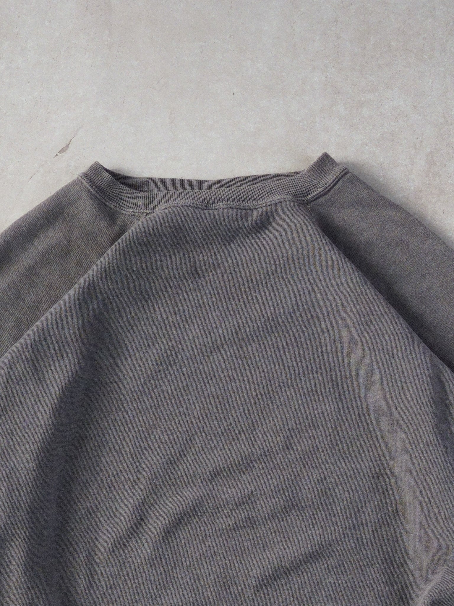 Vintage 90s Washed Grey Hanes Blank Crewneck (L)