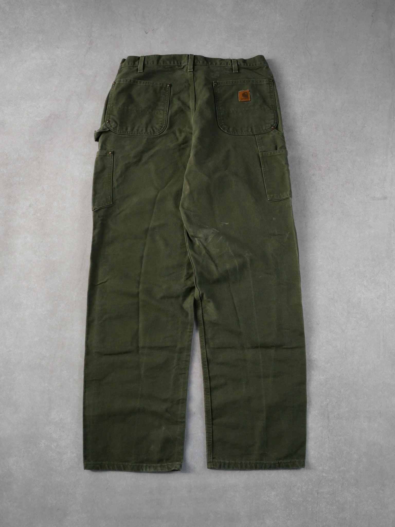 Vintage 90s Sage Green Carhartt Double Knee Carpenter Pants (36x34)