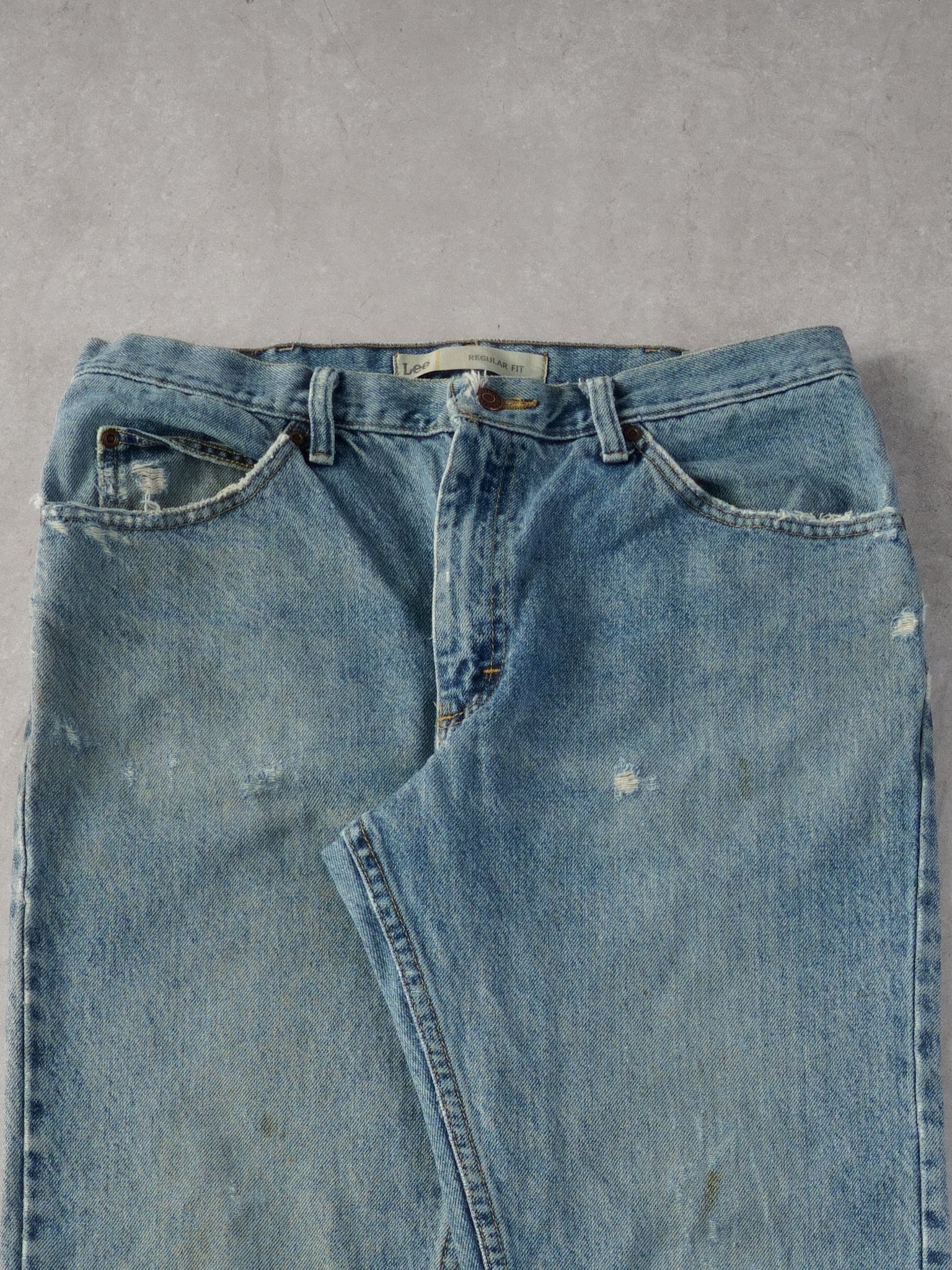 Vintage 90s Light Blue Lee Regular Fit Denim Jeans (34x30)