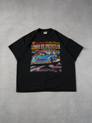 Vintage Y2k Black Labour Day Spectacular Drag Racing Tee (L)