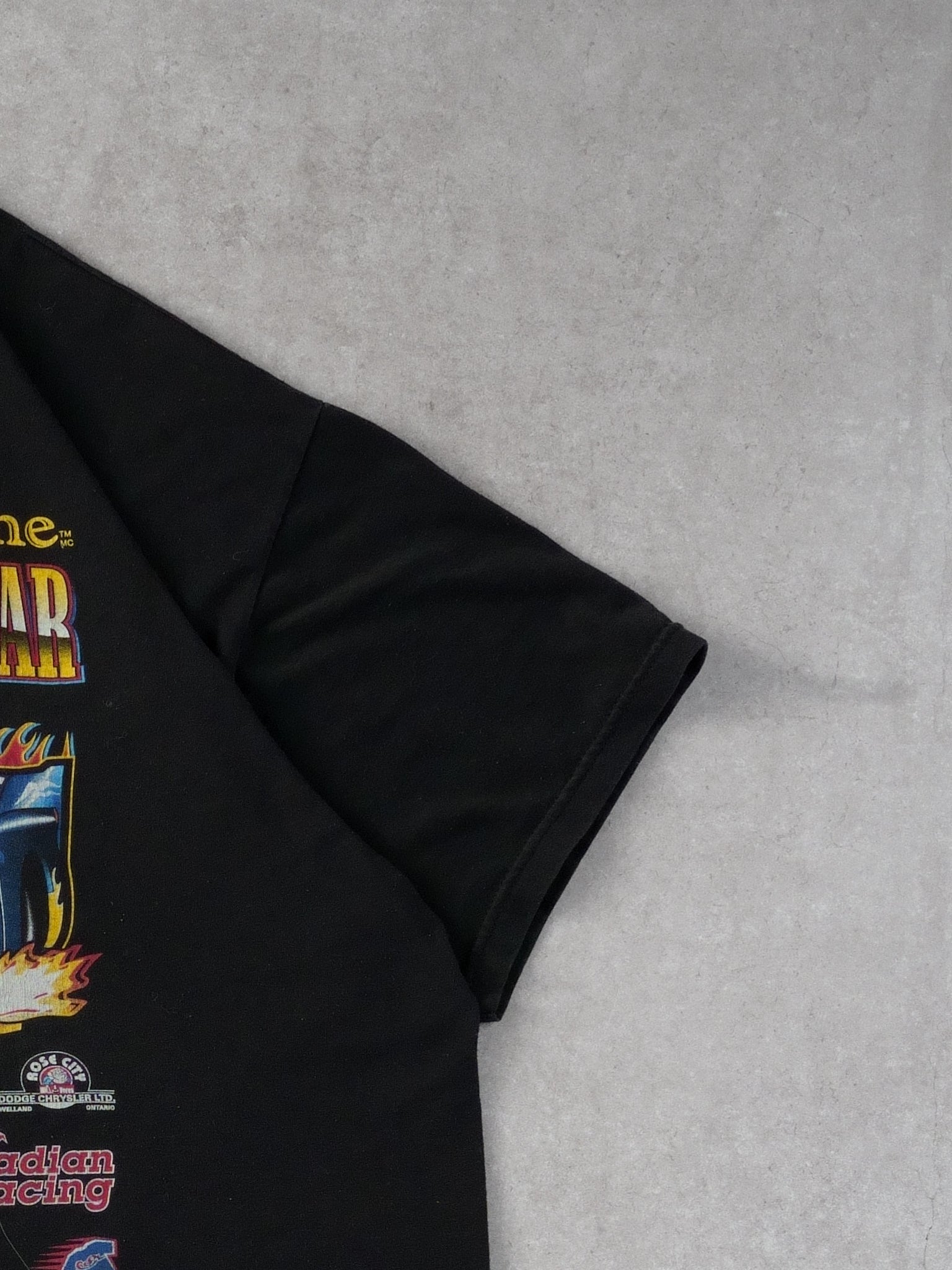 Vintage Y2k Black Labour Day Spectacular Drag Racing Tee (L)