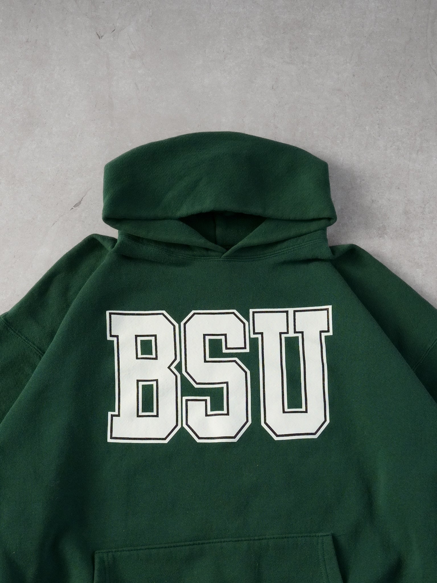 Vintage 90s Pine Green BSU Hoodie (L)