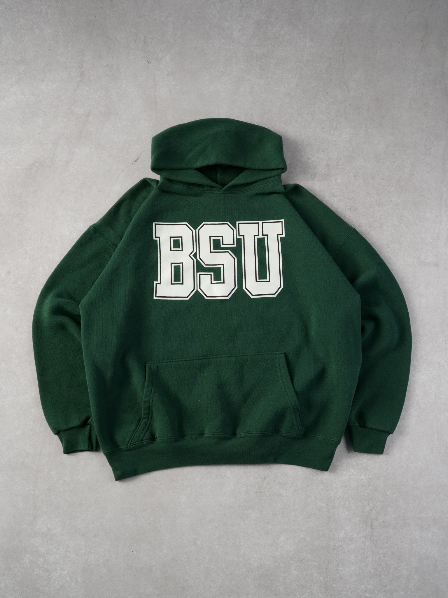 Vintage 90s Pine Green BSU Hoodie (L)