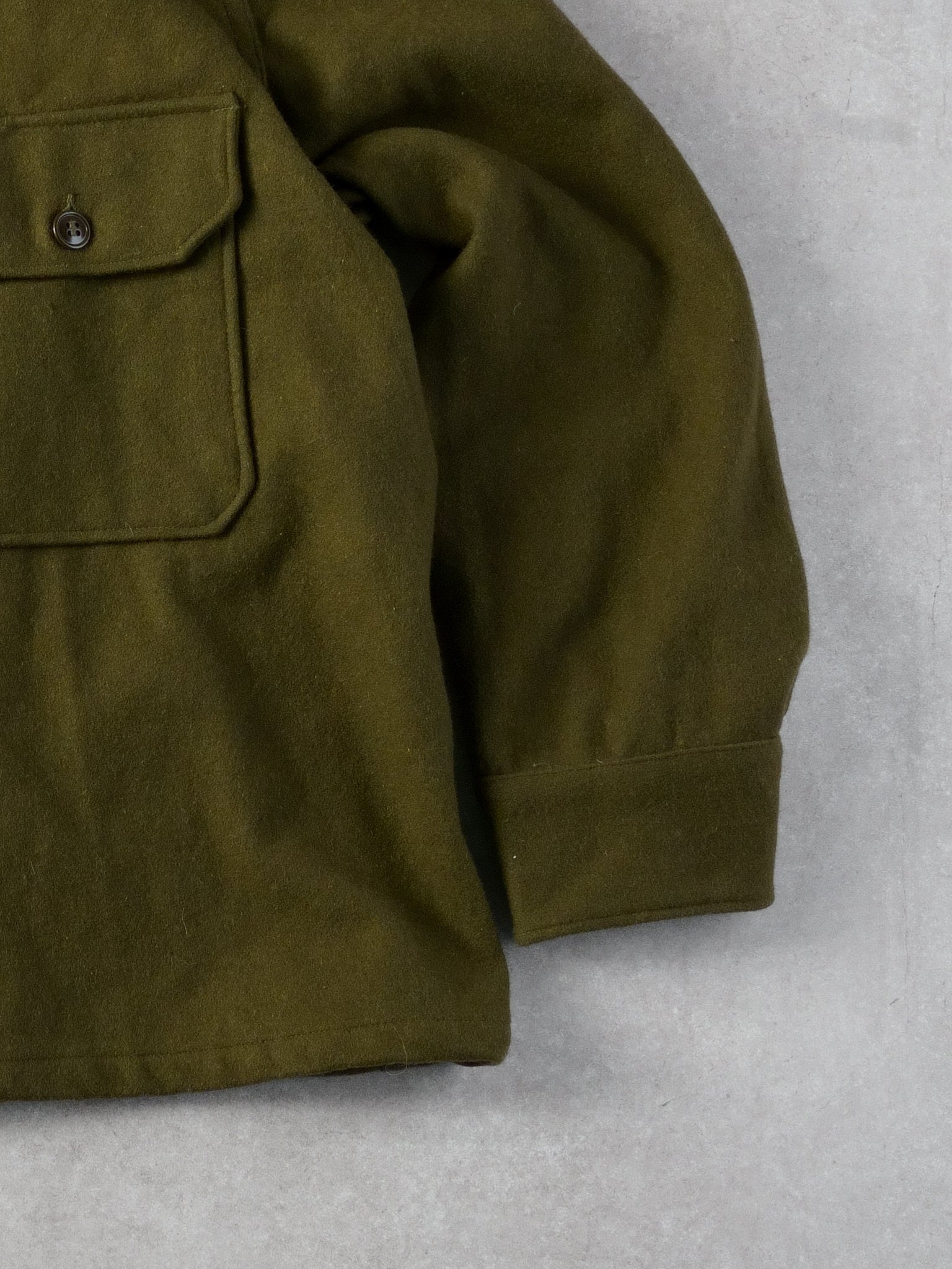 Vintage 90s Moss Green Collared Utility Knit Button Up (L)