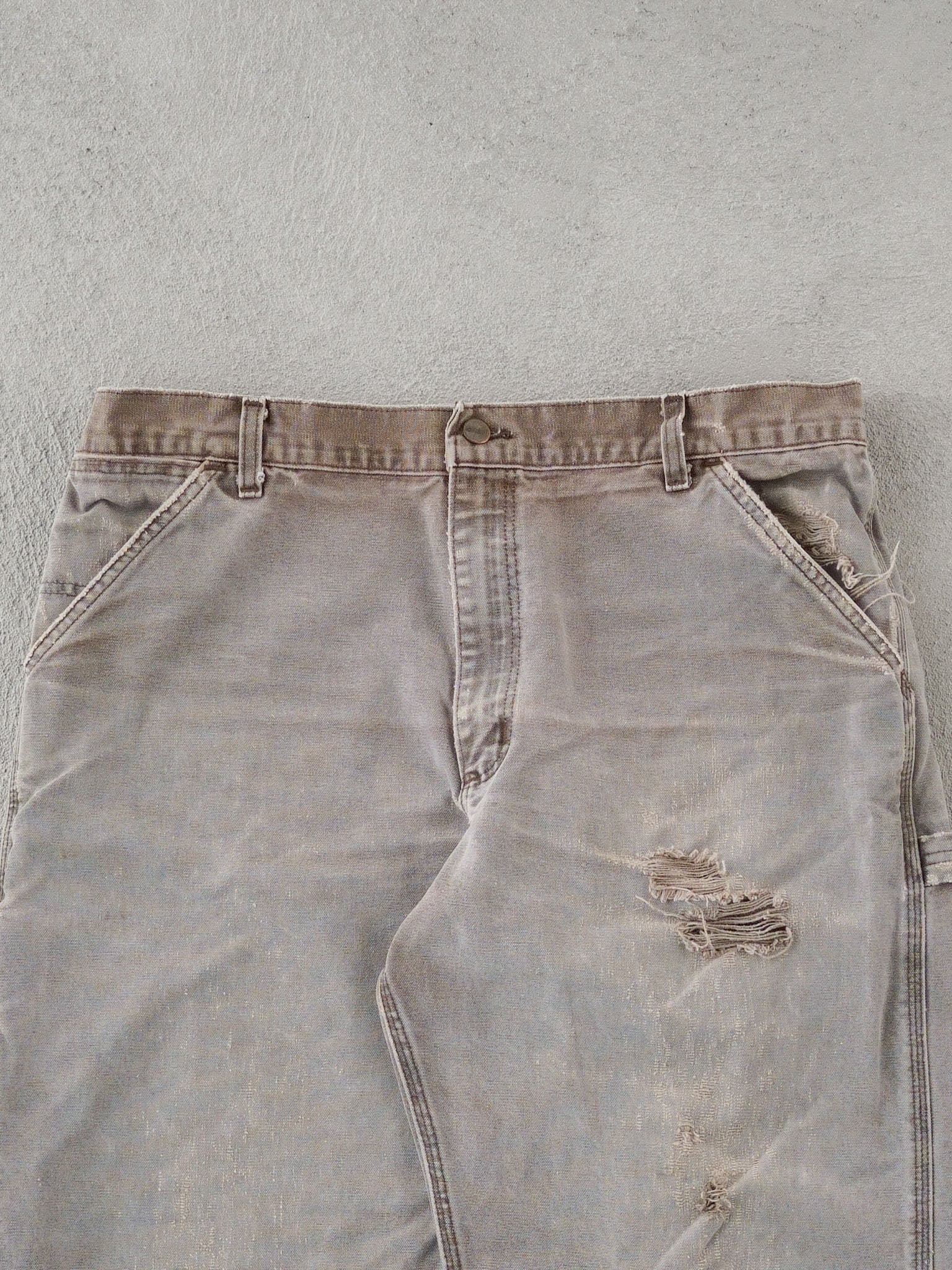 Vintage 90s Washed Light Brown Faded Carhartt Carpenter Pants (38x30)