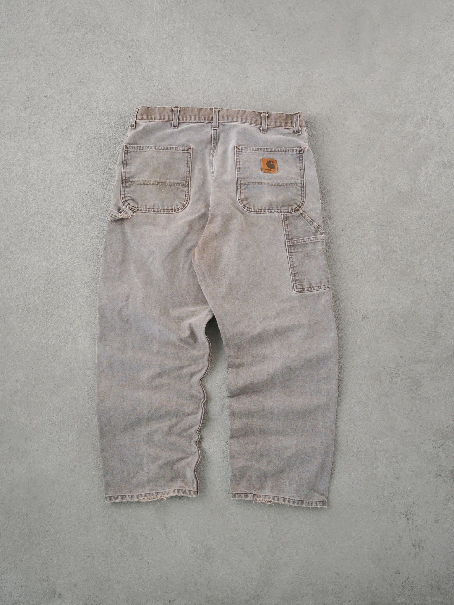 Vintage 90s Washed Light Brown Faded Carhartt Carpenter Pants (38x30)
