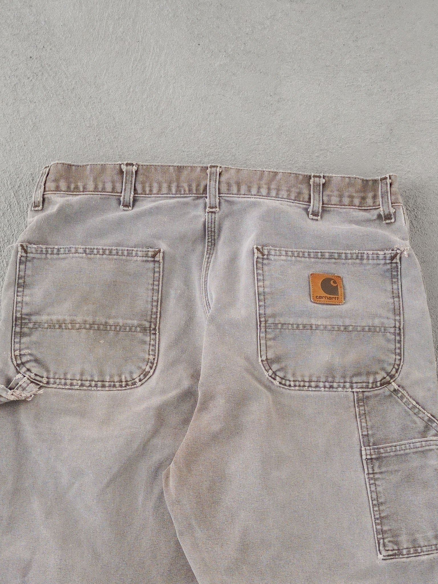 Vintage 90s Washed Light Brown Faded Carhartt Carpenter Pants (38x30)