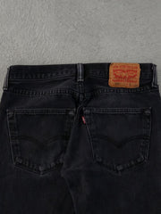 Vintage 90s Washed Black Levi's 501 Denim Jeans (31x28)