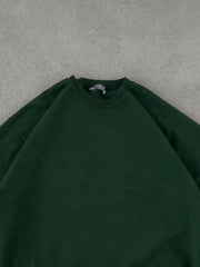 Vintage 90s Pine Green Jerseys Blank Crewneck (L)