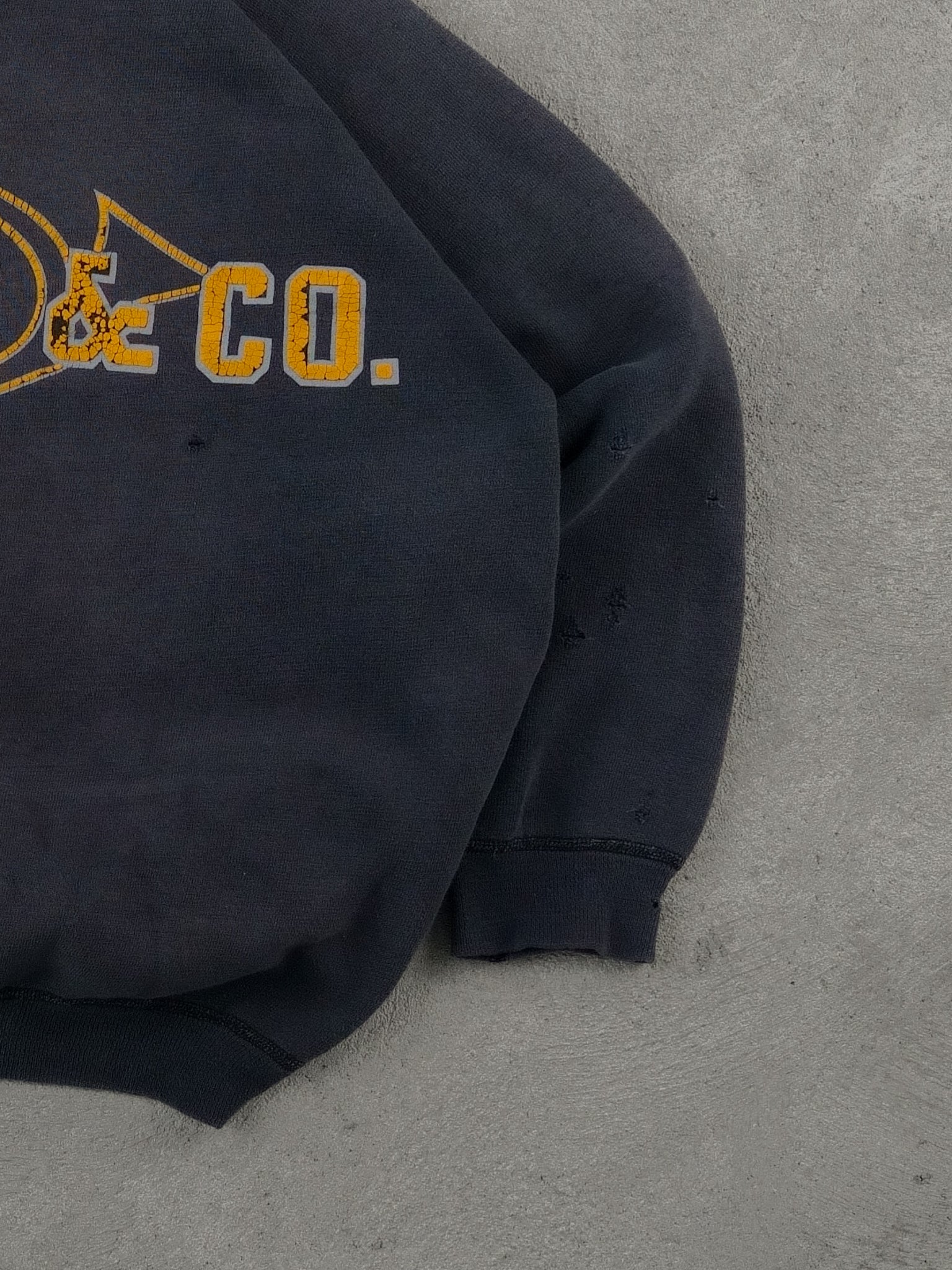 Vintage 90s Washed Blue Grey Chaps Graphic Crewneck (M/L)