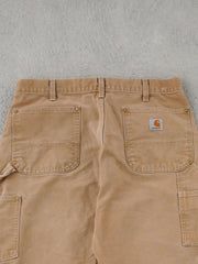 Vintage 90s Khaki Carhartt Double Knee Carpenter Pants (36x34)