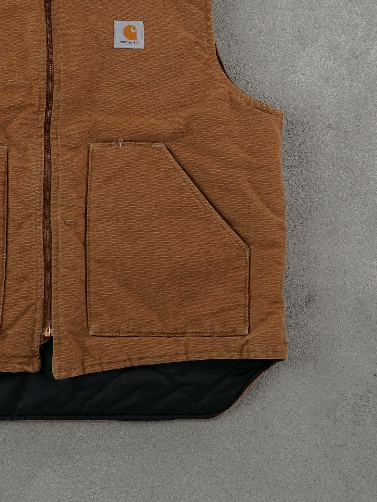 Vintage Khaki Carhartt Workwear Vest (L)