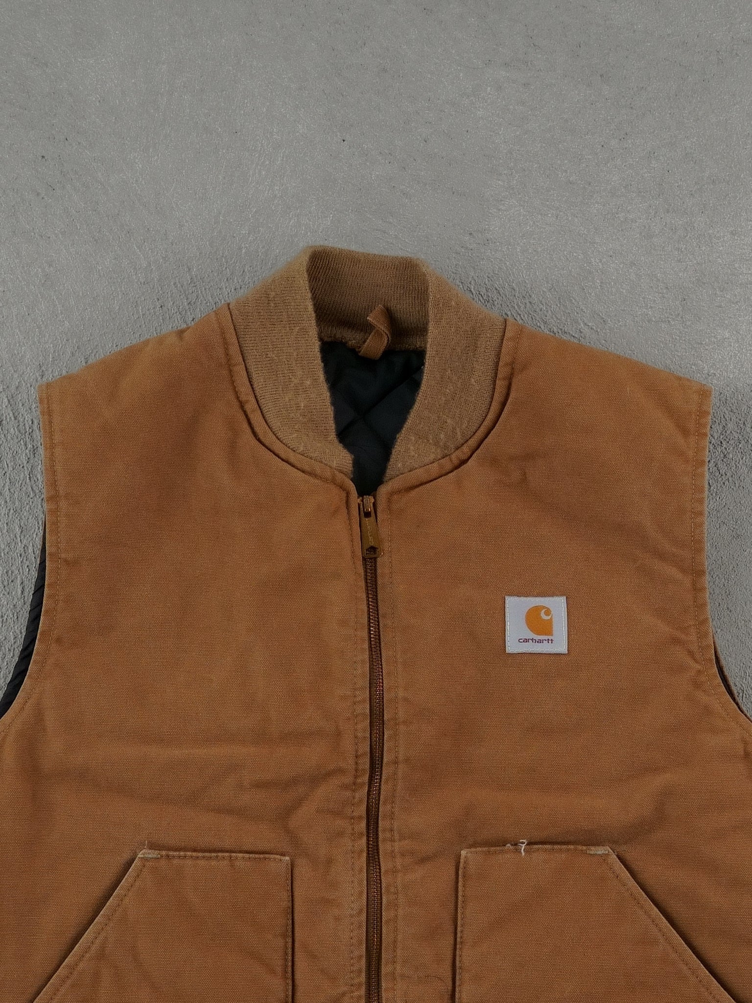 Vintage Khaki Carhartt Workwear Vest (L)
