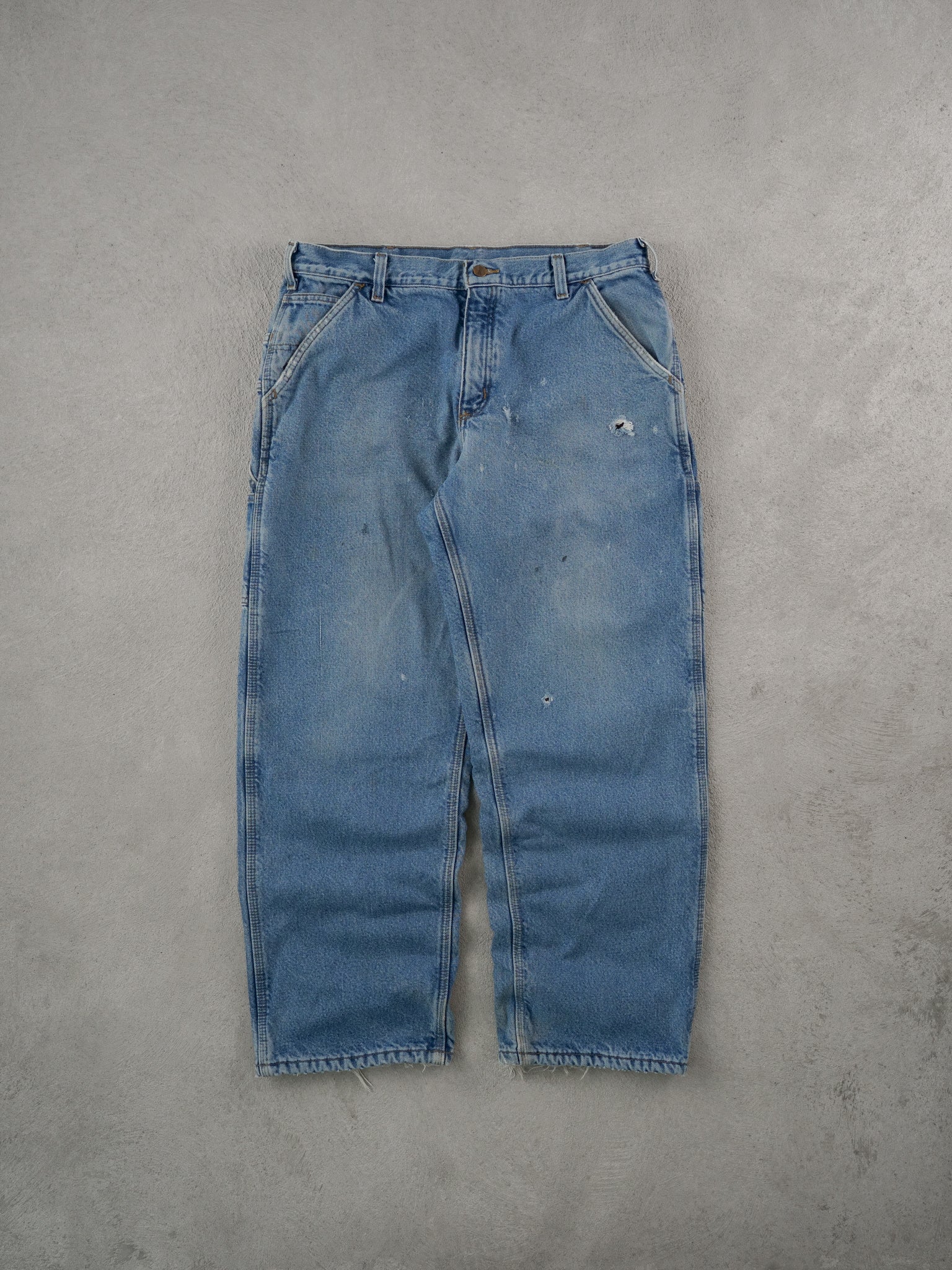 Vintage 90s Light Blue Carhartt Carpenter Pants (38x31)