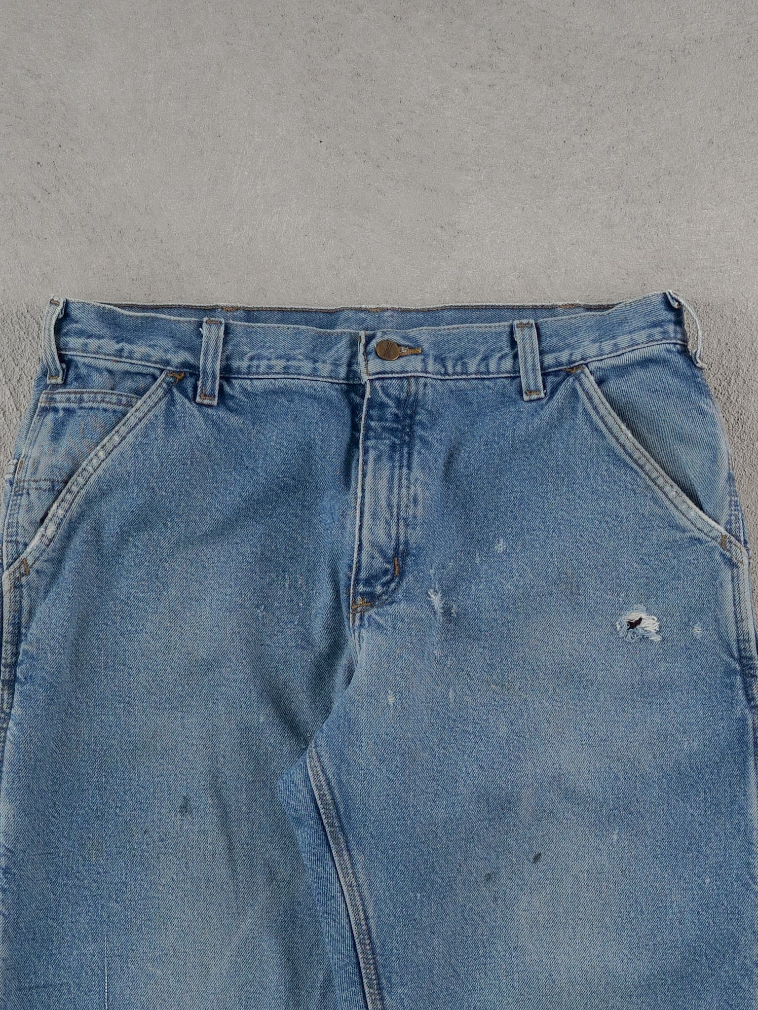 Vintage 90s Light Blue Carhartt Carpenter Pants (38x31)