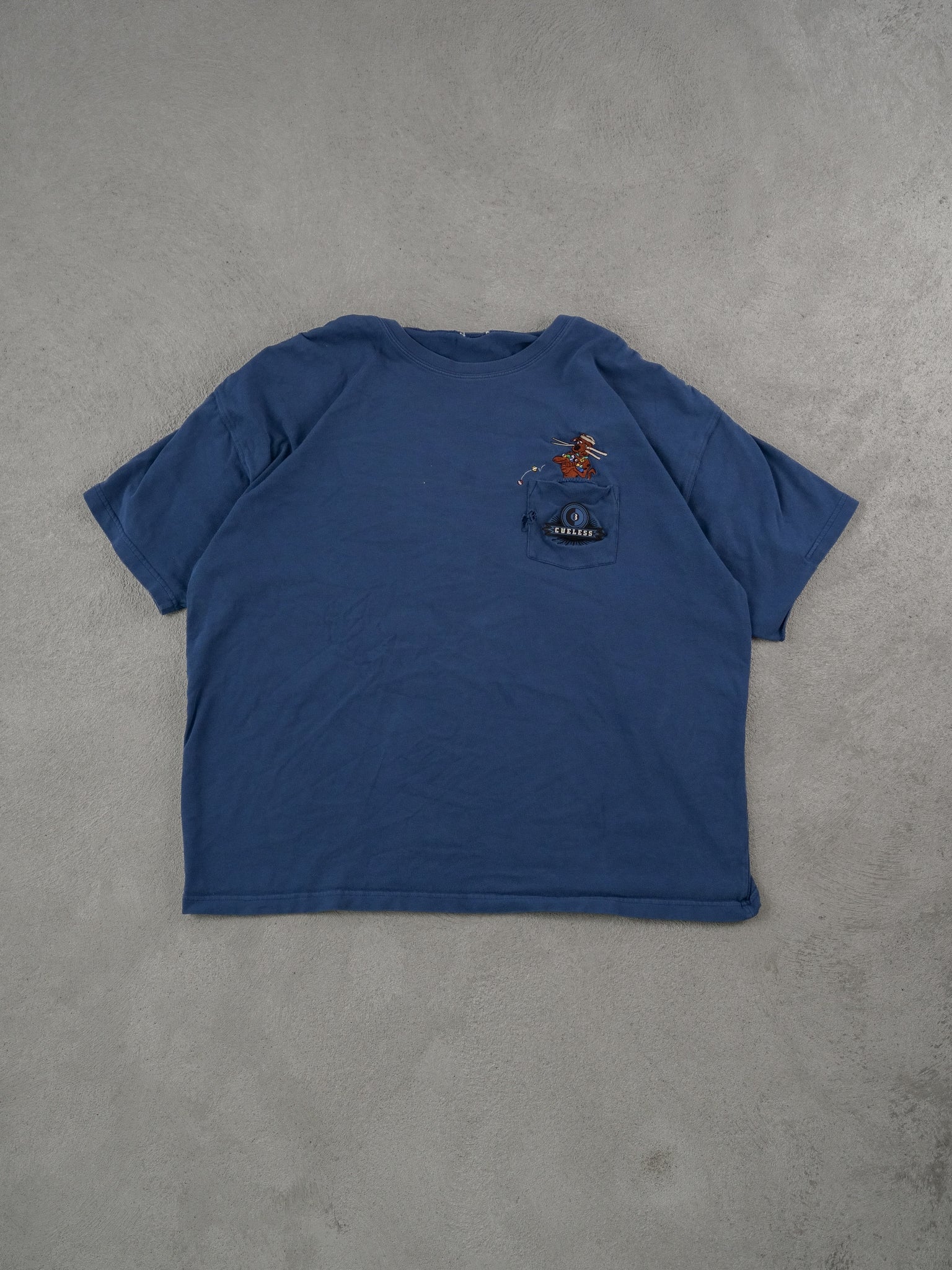 Vintage 90s Blue Scooby Do Embroidereed Pocket Tee (L)