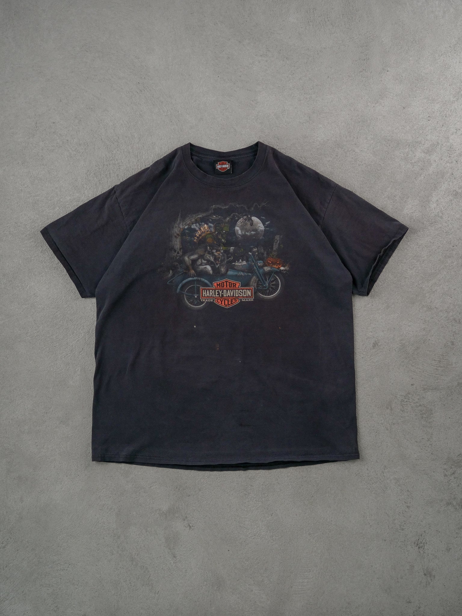 Vintage Black Harley Davidson Israel Graphic Tee (L)