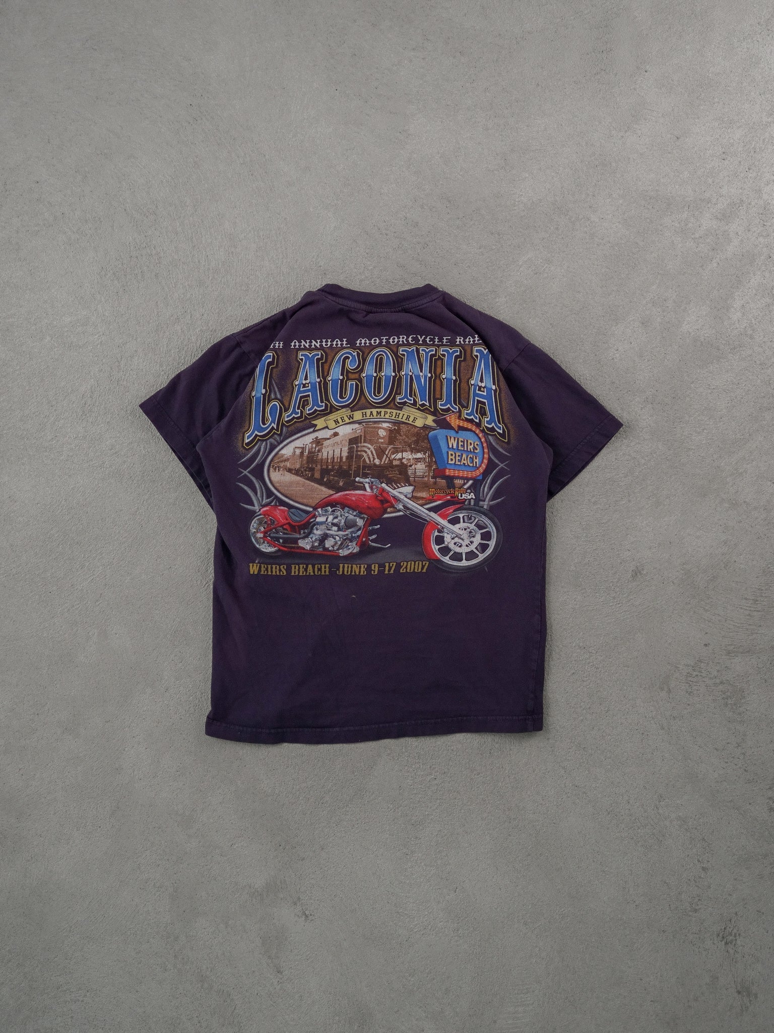 Vintage 07' Washed Blue Laconia Graphic Tee (S)