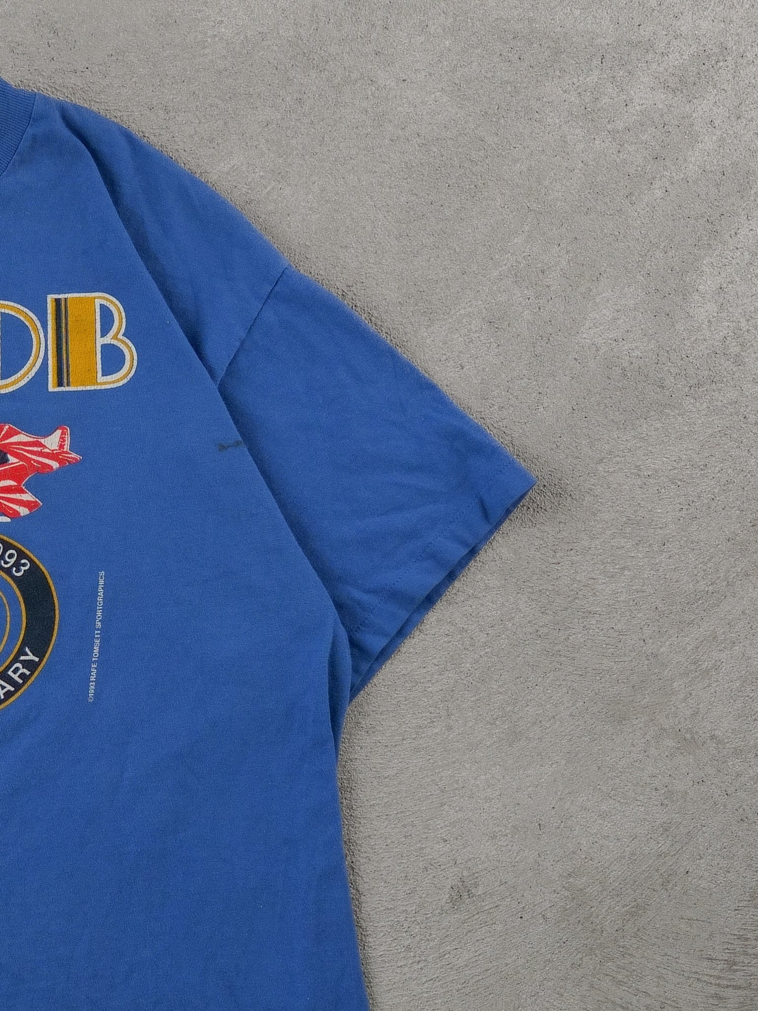 Vintage 93' Blue Flabob Plane Graphic Tee (M/L)