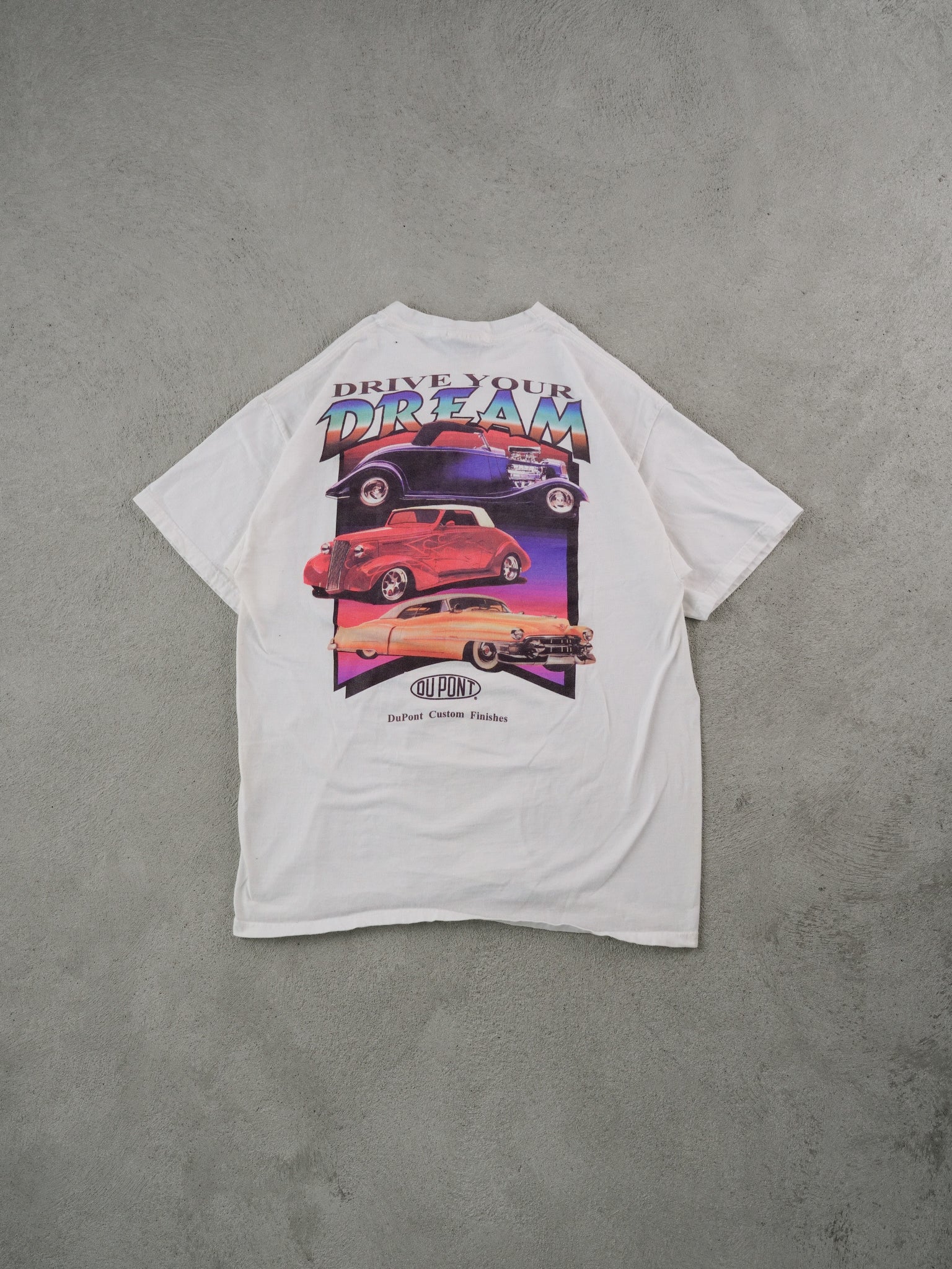 Vintage White Dupont Drive Youe Dream Graphic Tee (M)