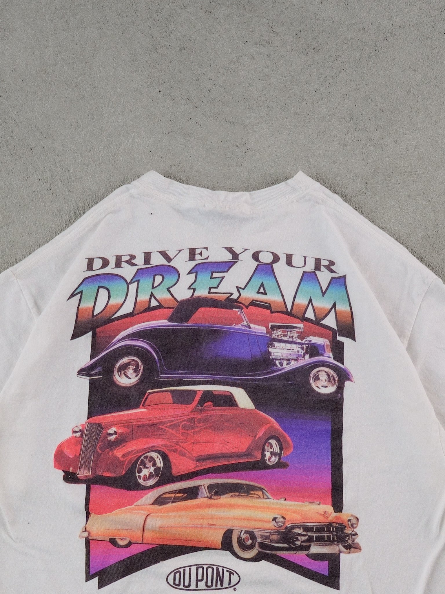 Vintage White Dupont Drive Youe Dream Graphic Tee (M)