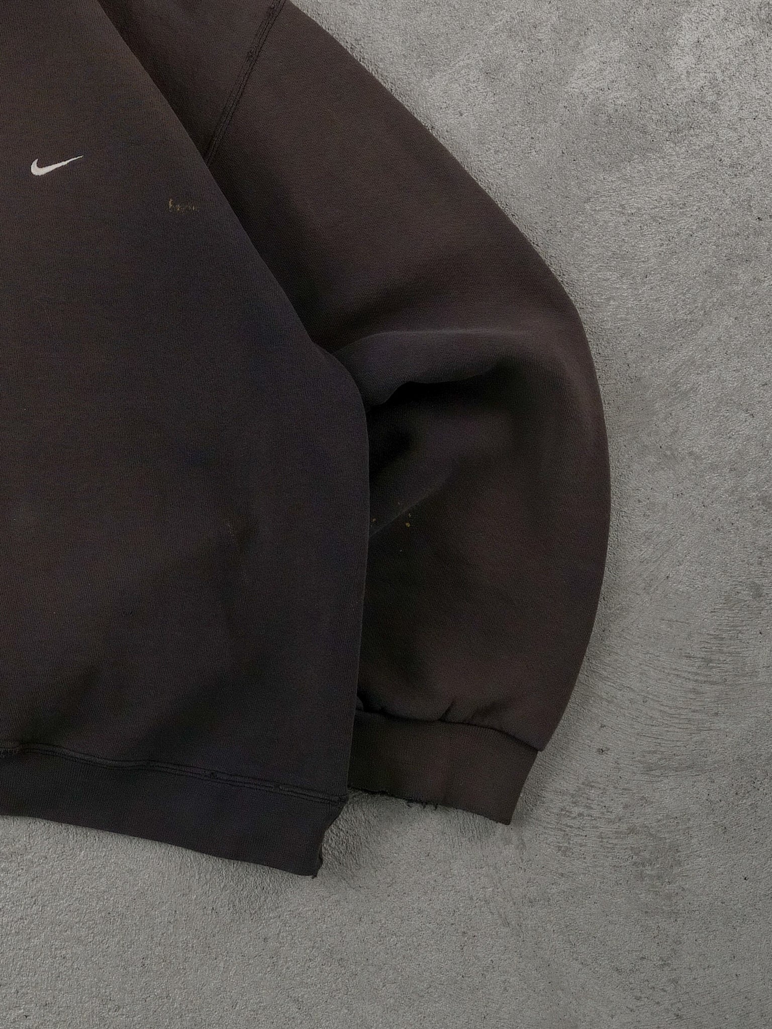 Vintage Faded Grey Nike Distressed Swoosh Blank Crewneck (L)