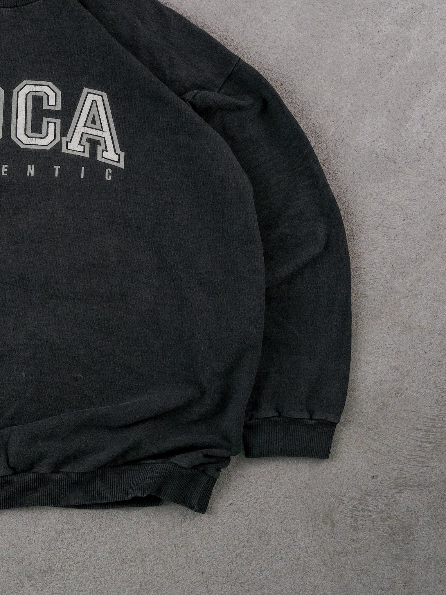 Vintage 90s Faded Black Boca Athentic Hoodie (XL)
