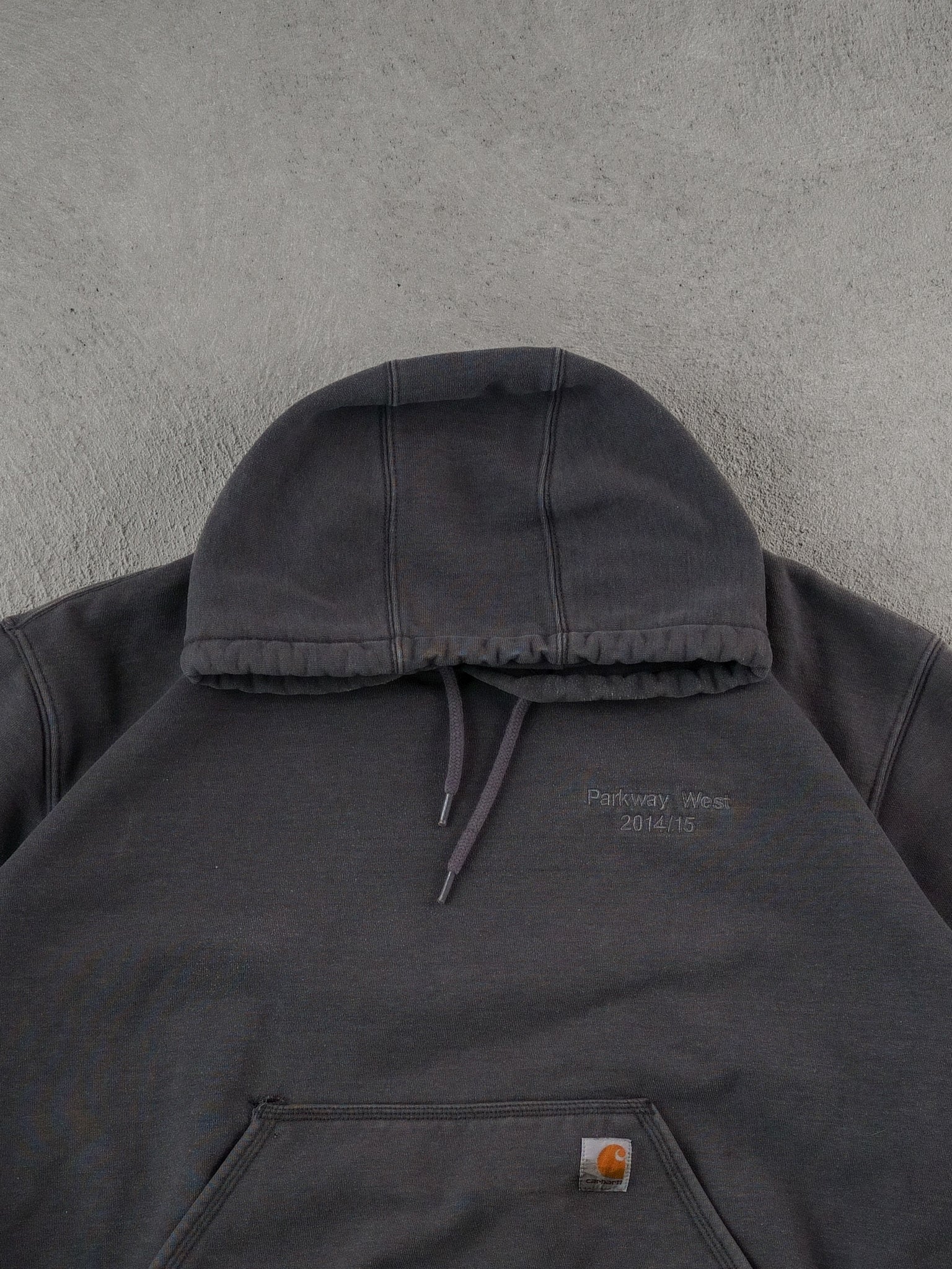 Vintage 90s Grey Carhartt Parkway West Hoodie (XXL)