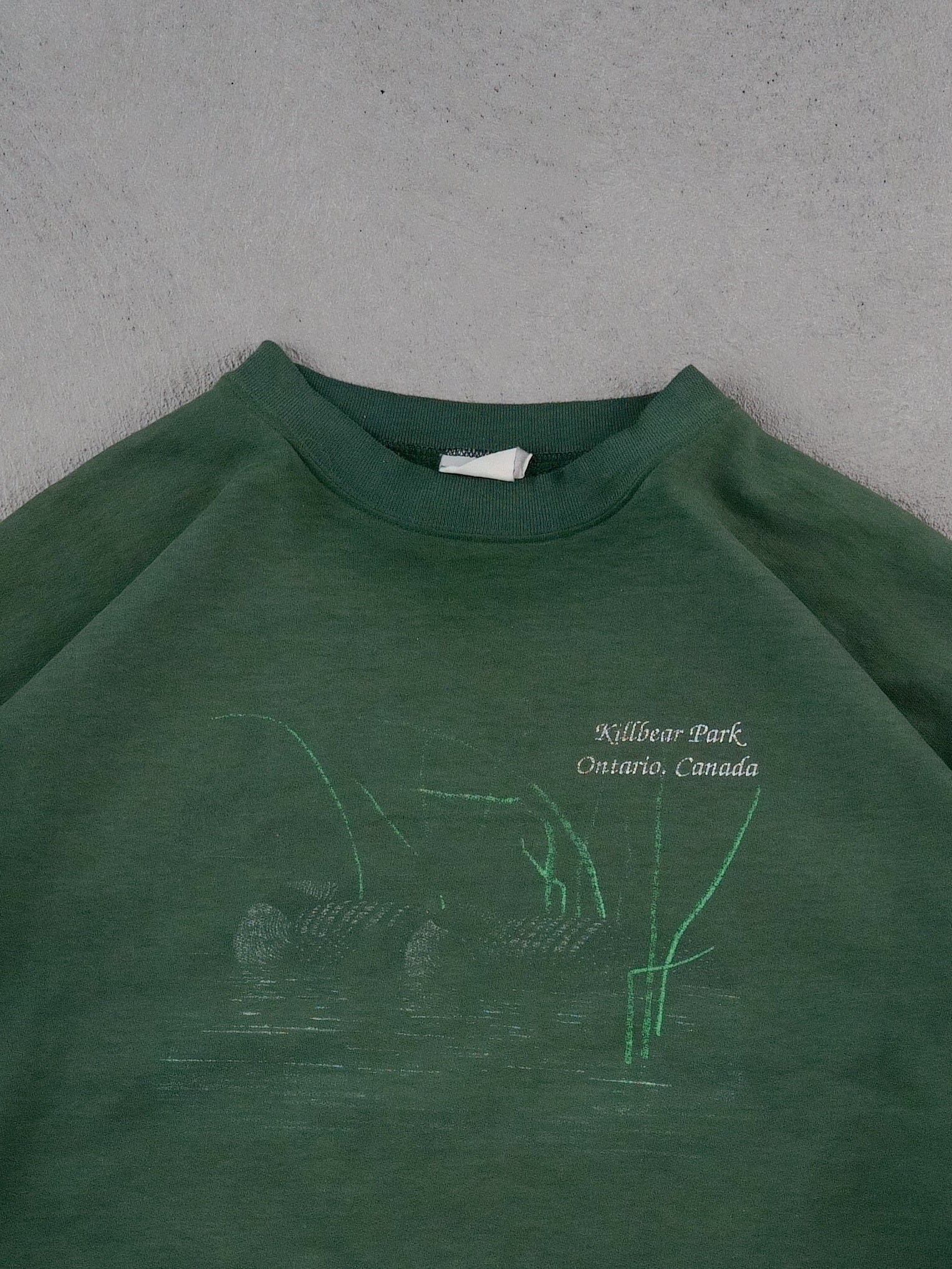 Vintage 90s Pine Green Killbear Park Ontario Graphic Crewneck  (XL)