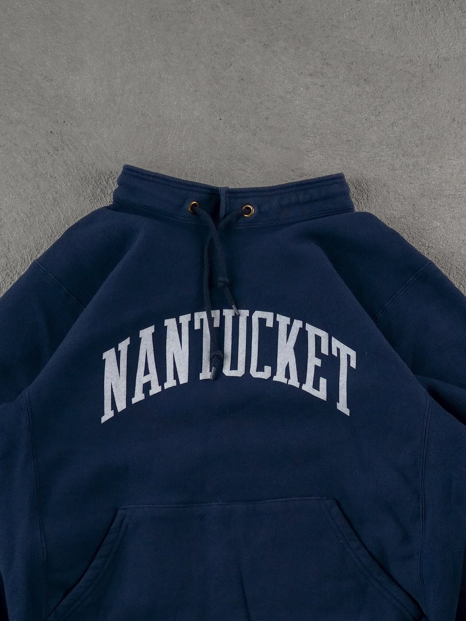 Vintage 90s Navy Blue Nantucket Collared Crewneck (L)
