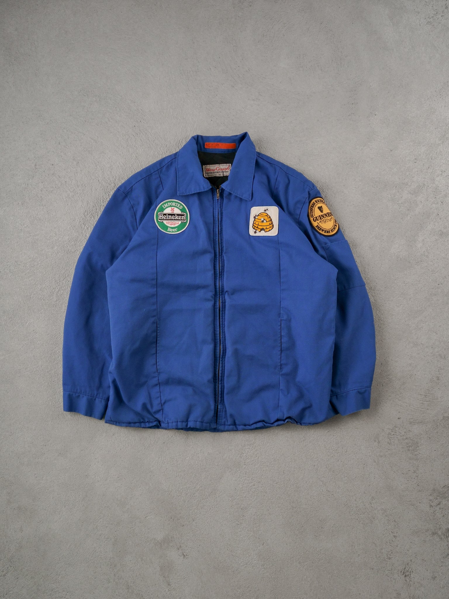 Vintage 90s Blue Wear Guard Bumble Bee Work Wear Jacket (L)