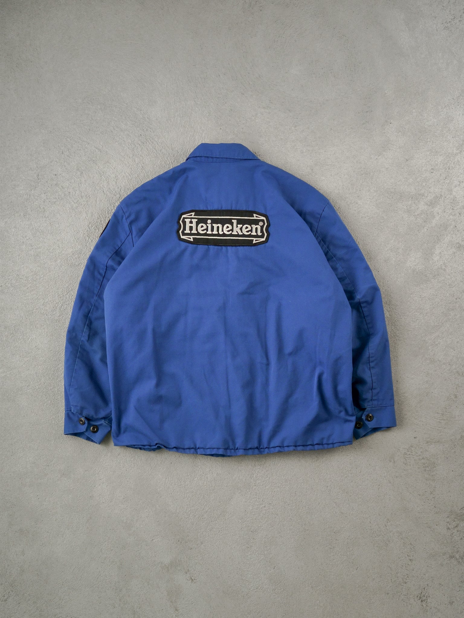 Vintage 90s Blue Wear Guard Bumble Bee Work Wear Jacket (L)