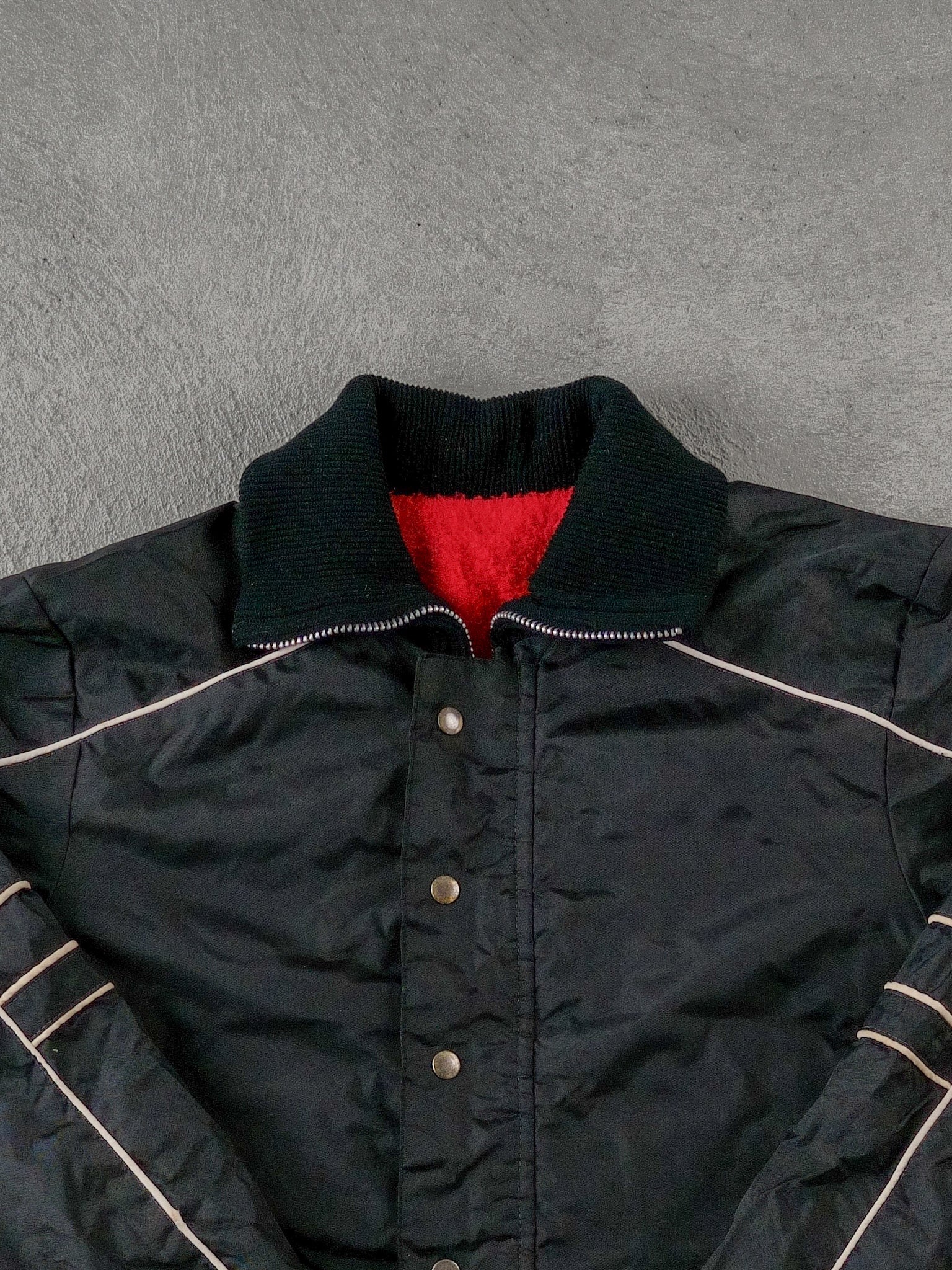 Vintage 90s Black Yamaha Collared Jacket (M)