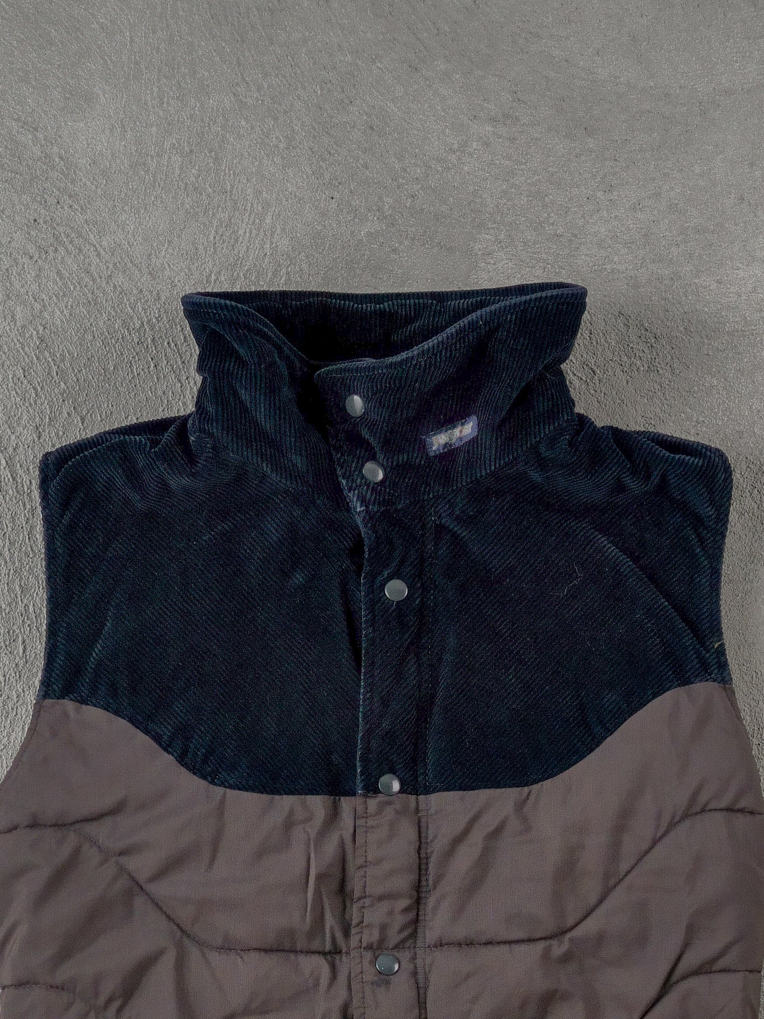 Vintage 90s Navy Blue and Grey Jansport Corduroy Vest (M)