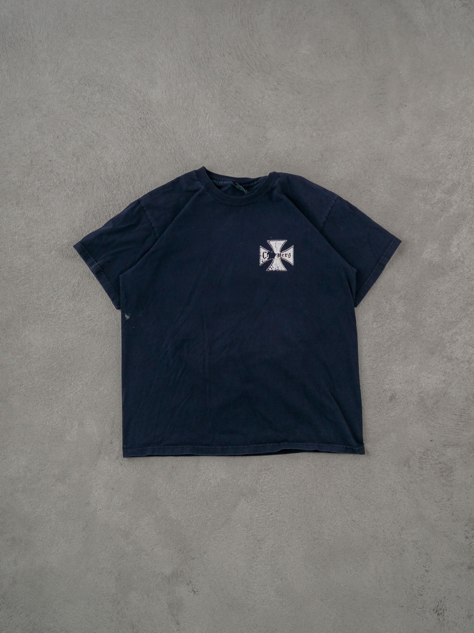 Vintage Y2k Dark Blue American Original Choppers Graphic Tee (M).