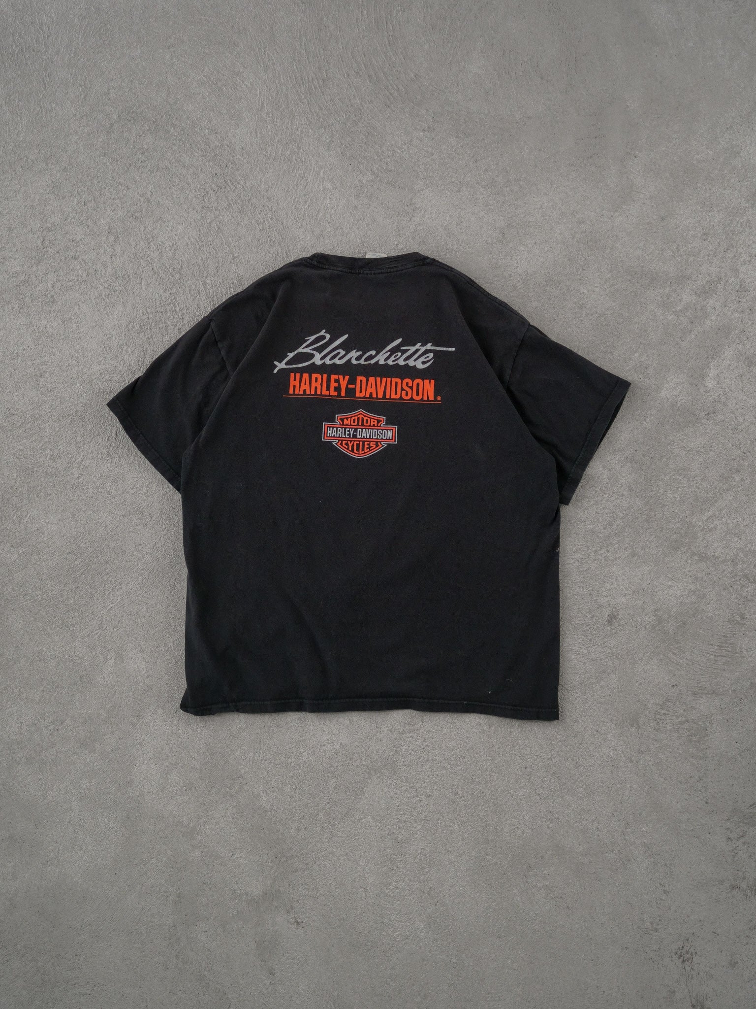 Vintage Y2k Black Harley Davidson Blachette Graphic Tee (M)