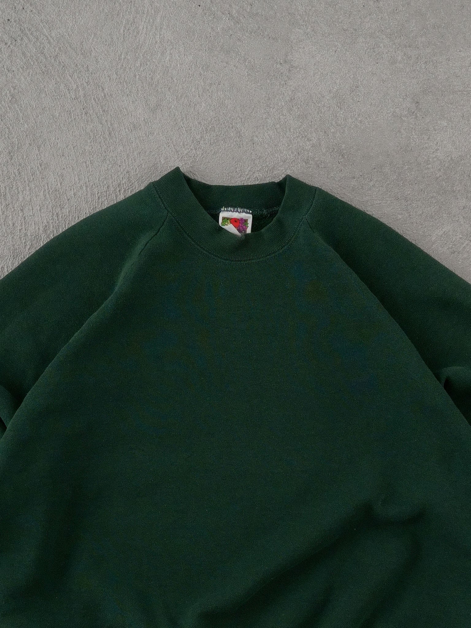 Vintage 90s Pine Green Fruit Of The Loom Crewneck (S/M)