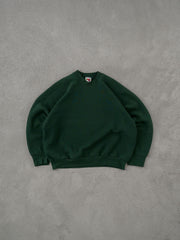 Vintage 90s Pine Green Fruit Of The Loom Crewneck (S/M)