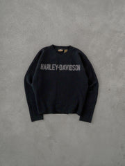 Vintage Black Harley Davidson Knit Sweater (S)