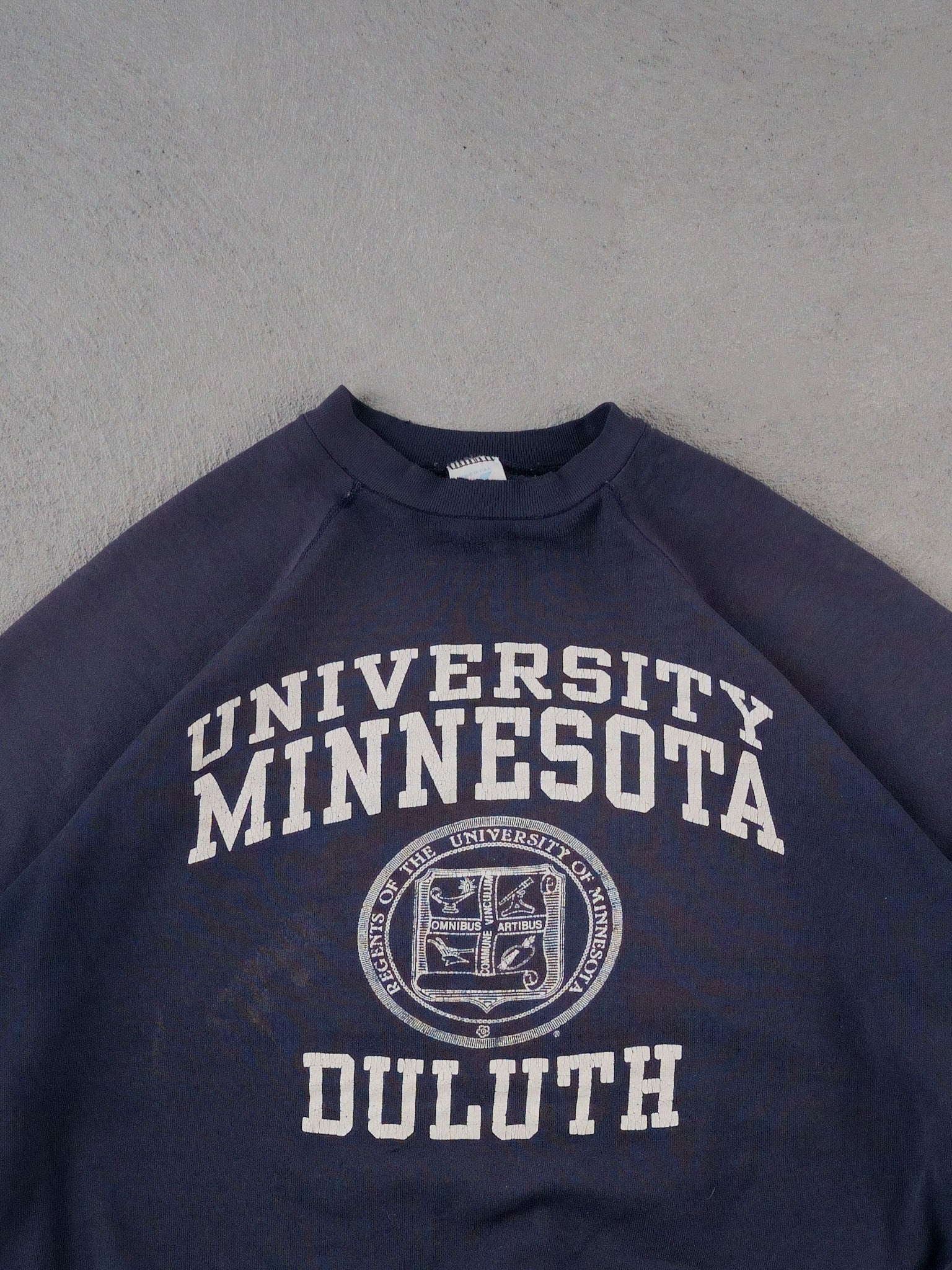 Vintage 90s Rugged Navy Blue University Minnesota Duluth Crewneck (XL)