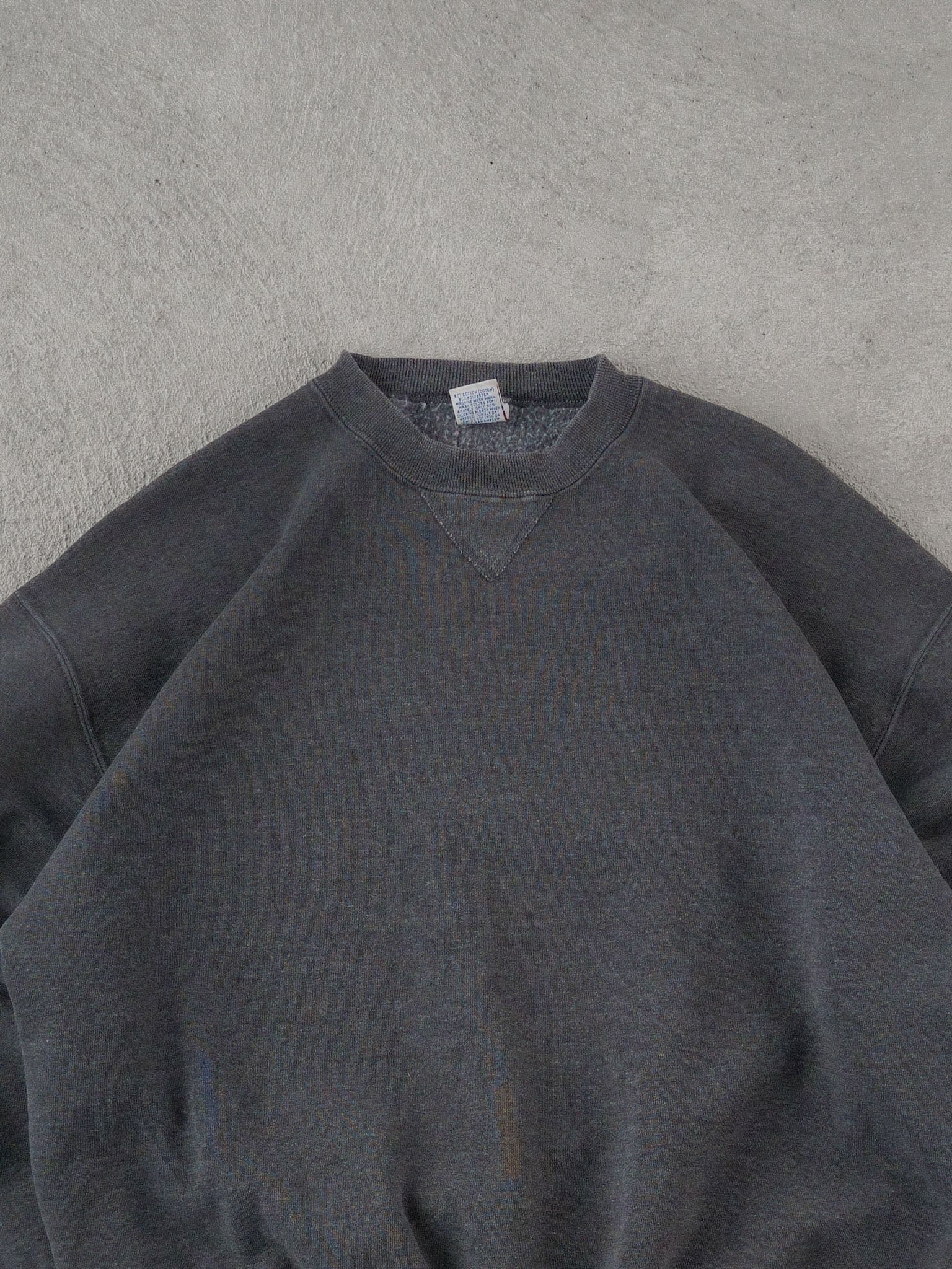 Vintage 90s Grey Russell Athletics Blank Crewneck (L)
