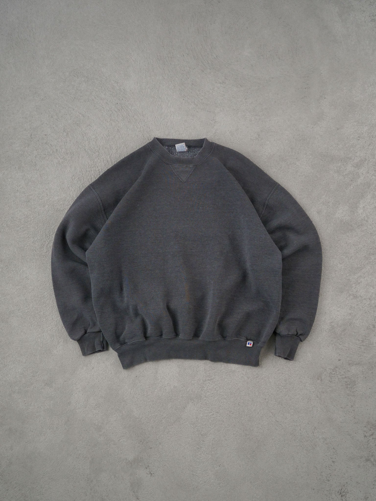 Vintage 90s Grey Russell Athletics Blank Crewneck (L)
