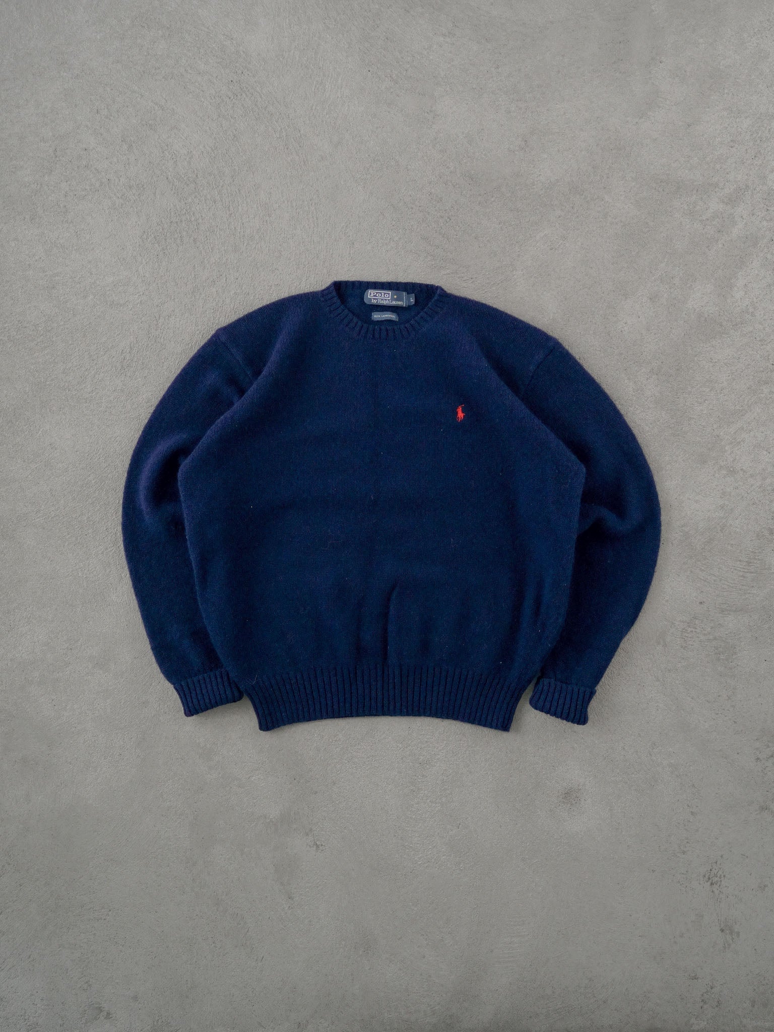 Vintage Blue Polo By Ralph Lauren Wool Sweater (M/L)