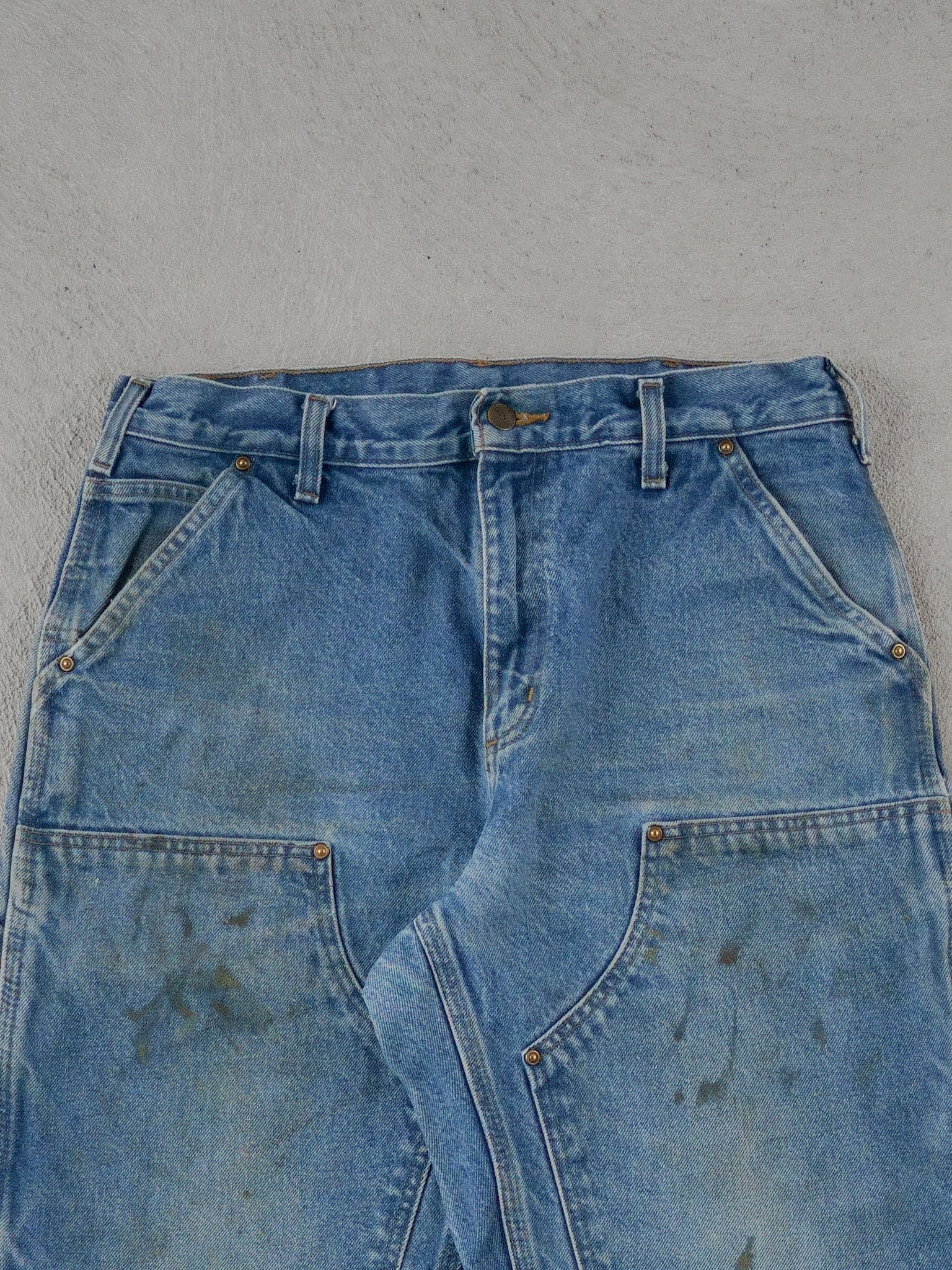 Vintage 90s Blue Carhartt Double Knee Carpenter Pants (32x30)