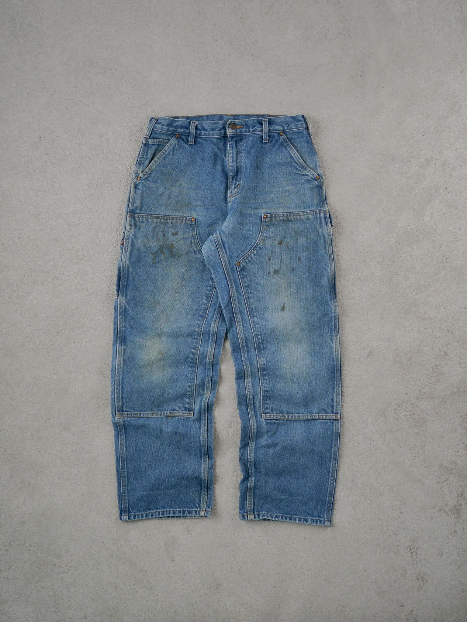 Vintage 90s Blue Carhartt Double Knee Carpenter Pants (32x30)
